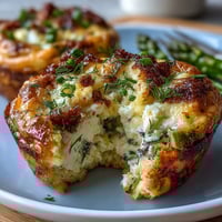 Spring Frittata Muffins with vibrant vegetables and herbs, baked to golden perfection for a healthy, grab-and-go breakfast.